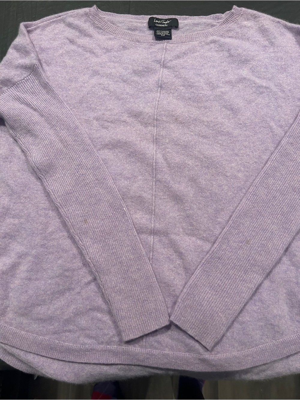 Lord & Taylor womens Lavender cashmere Sweater